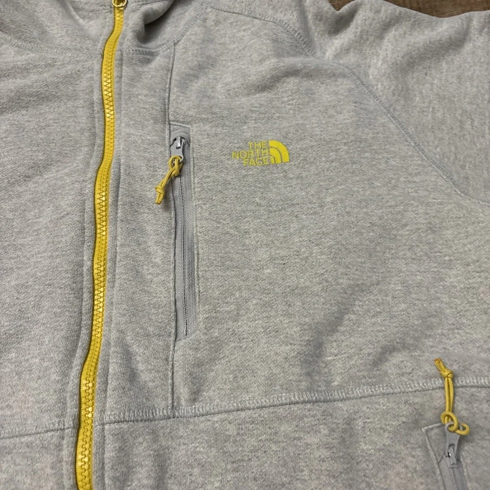 The North Face Canyonlands Full Zip Hoodie Gray Yellow Men's Size Large L TC15